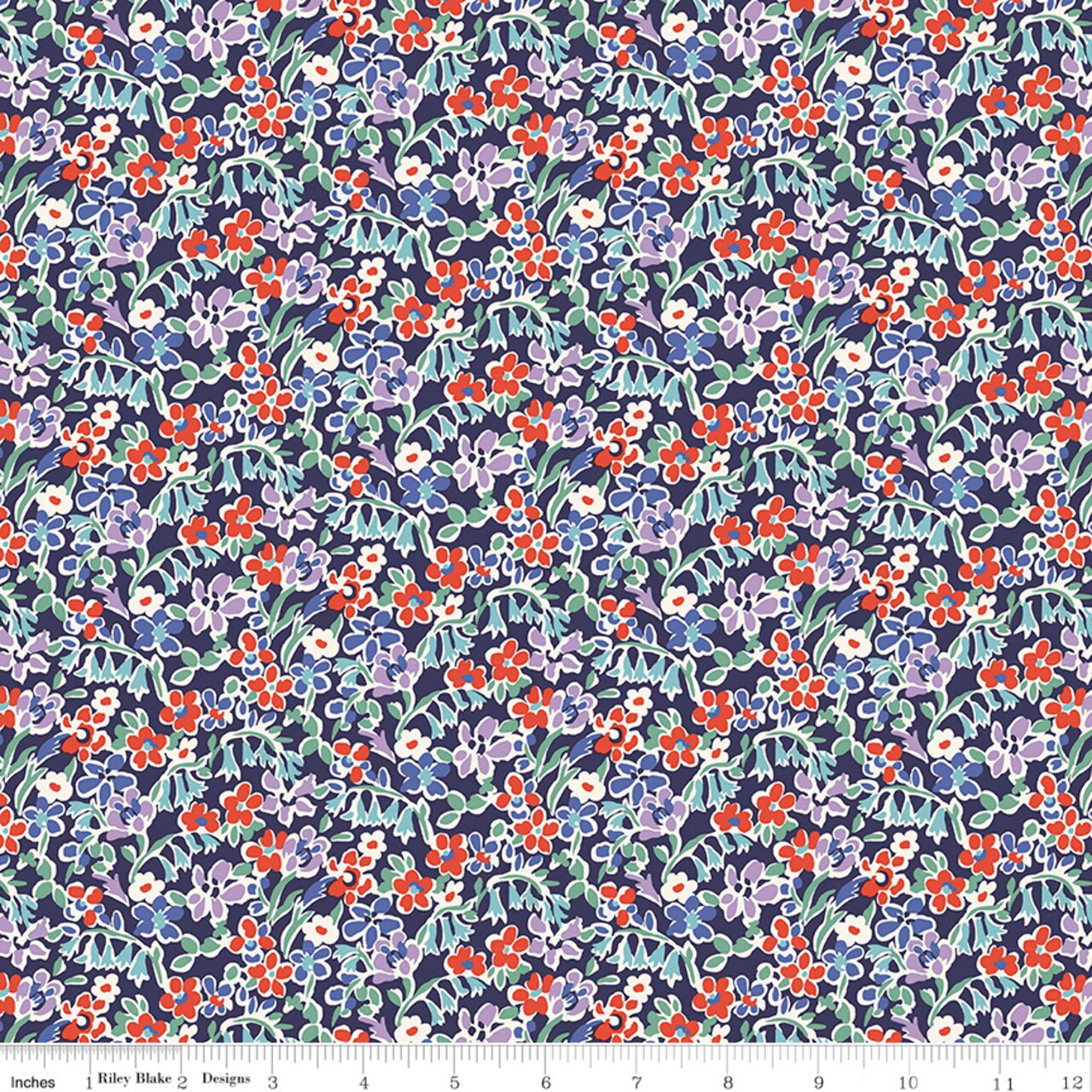 Regent Meadow in A (01667418a) | London Bouquet | Liberty Fabrics | Riley Blake